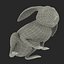 Black Rabbit Pose 2 3D Model
