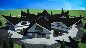 3D museum building structural interior model