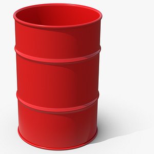 3D model Red Metal Barrel