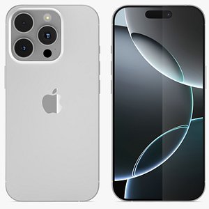 3D Apple iPhone 16 Pro White Titanium model