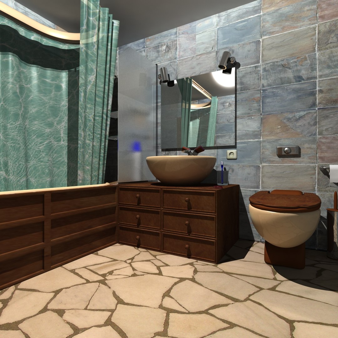 bathroom scene obj