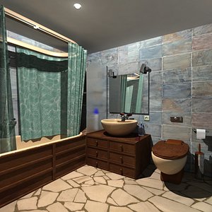 bathroom scene obj
