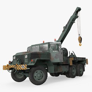M62 Wrecker Recovery Vehicle Camouflage Rigged for Cinema 4D