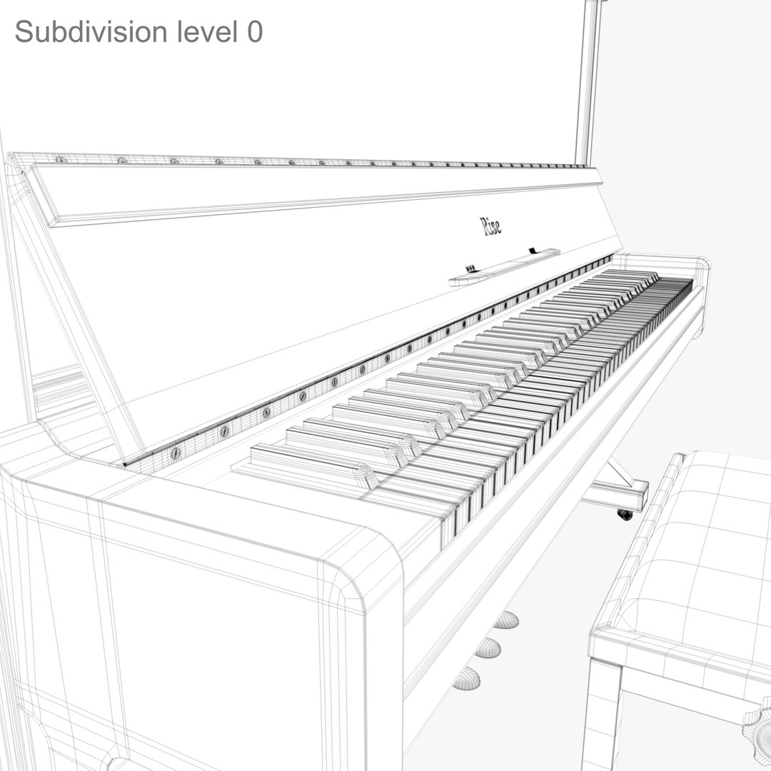 3D Model Piano Brown Wood TurboSquid 1376356