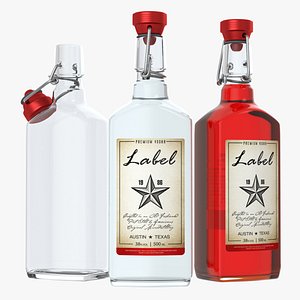 Glass Bottle 50 cl. Alcohol bottle 0.5L.
