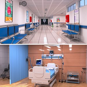 Hospital Hallway and Private Ward