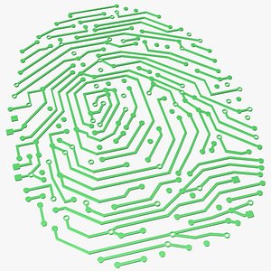 Electronic Fingerprint Green