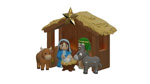 christmas manger 3D model