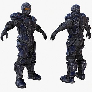 police soldier character zbrush 3D