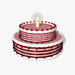 birthday cake 3d model