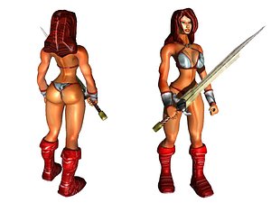 amazon warrior 3d model