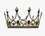 crown crystal gold 3D model