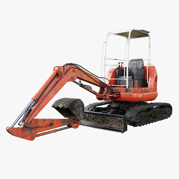 3D model Mini Excavator Used