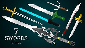 3D blender sword model