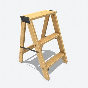 wooden ladder 3D
