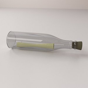 3d model of letter bottle
