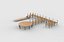 Wooden walkway modular 3D model