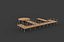 Wooden walkway modular 3D model