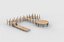 Wooden walkway modular 3D model