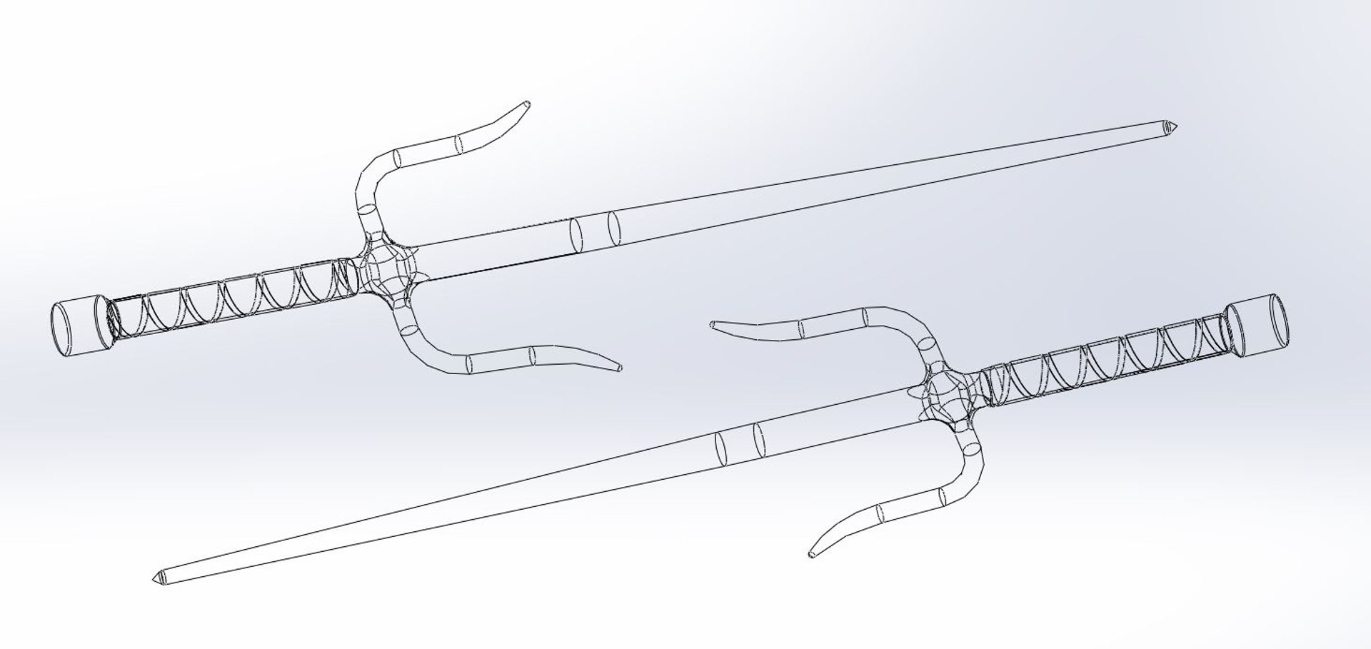 Sai weapon 3D model - TurboSquid 1634259
