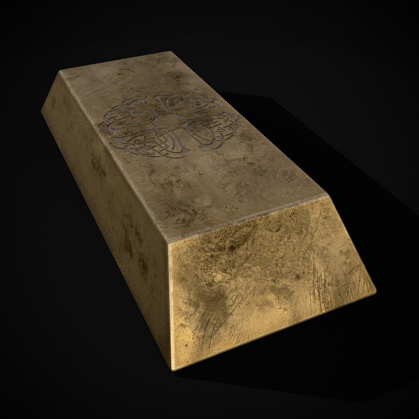 Inlaid Gold Bar 3D model