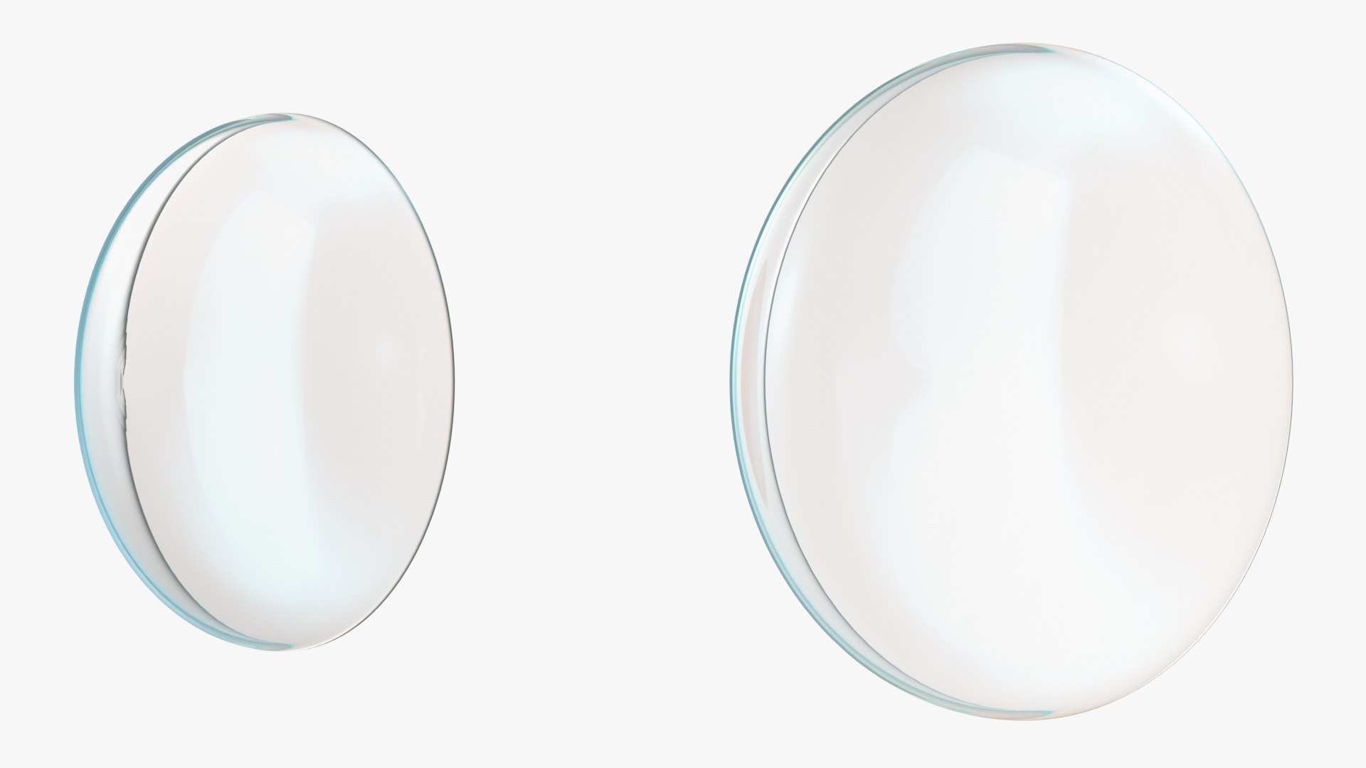 Clear Contact Lenses 3D model preview