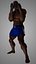 Lutador africano masculino de boxe e MMA