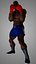 Lutador africano masculino de boxe e MMA