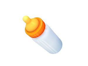 3D model baby milk bottle
