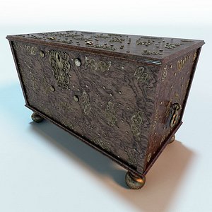 Antique Wooden Chest Trunk