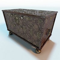 Antique Wooden Chest Trunk