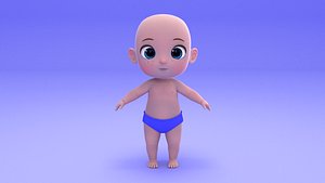 Cartoon Baby Mesh Mid Poly 3D model
