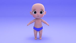 Cartoon Baby Mesh Mid Poly