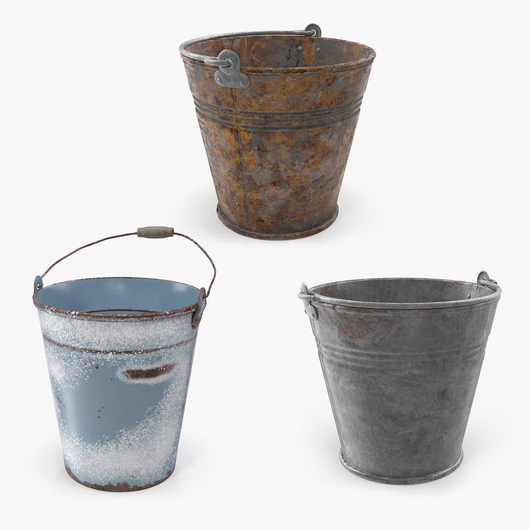 Buckets 3D Models Collection 3D model preview