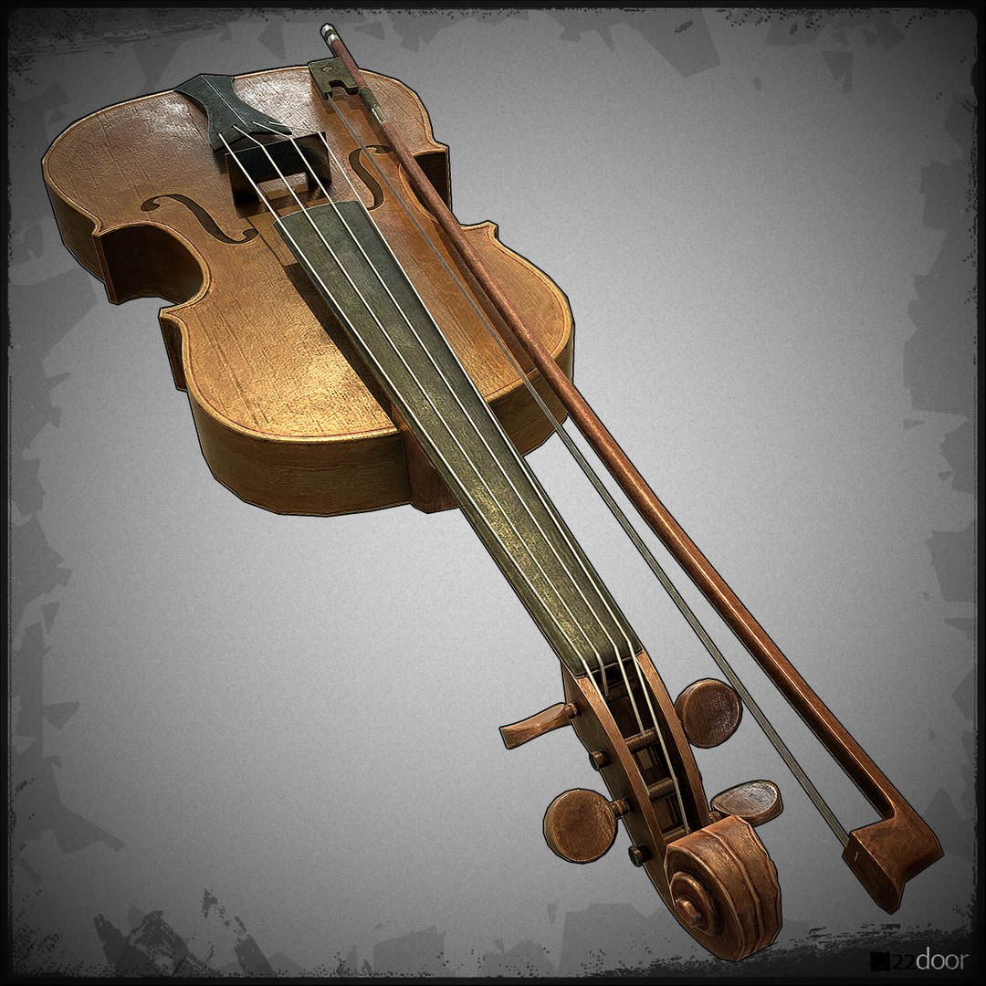 violin normal 3d model