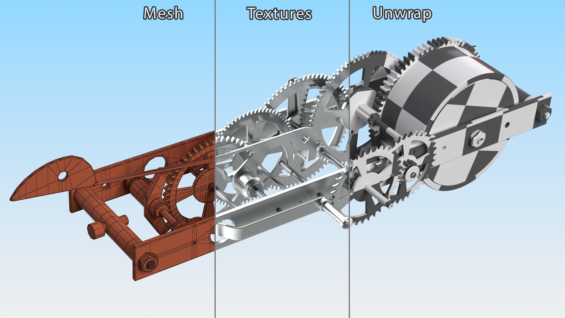 3D Silver Clockwork Gear - TurboSquid 2282952