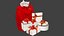 3D Santa Bag and Gift Boxes Collection V2 model