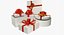 3D Santa Bag and Gift Boxes Collection V2 model