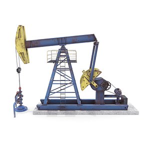 oil pumpjack 3D model