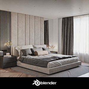 Modern bedroom interior model