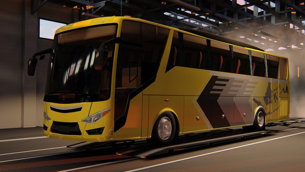 3D model bus ecoline rahayu
