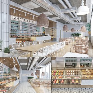 Modern Patisserie Store Interior model