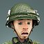 Cartoon Soldier Seconde Guerre mondiale Rigged