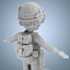 Cartoon Soldier Seconde Guerre mondiale Rigged