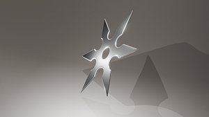3D Shuriken ninja star 3 model