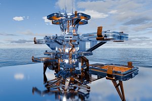 sci fi building game ready model