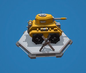 cartoon tank 3D model