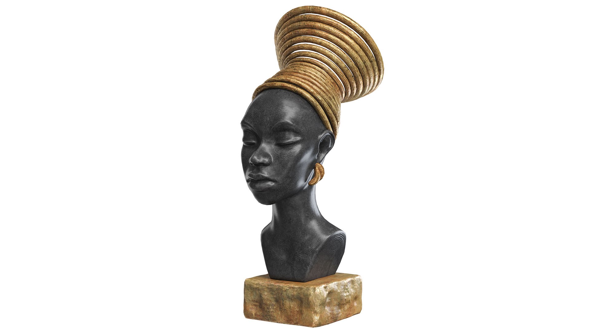 3D model Bust of an African woman - TurboSquid 2181362