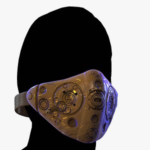 3D model 3D Gas mask respirator scifi futuristic 3D