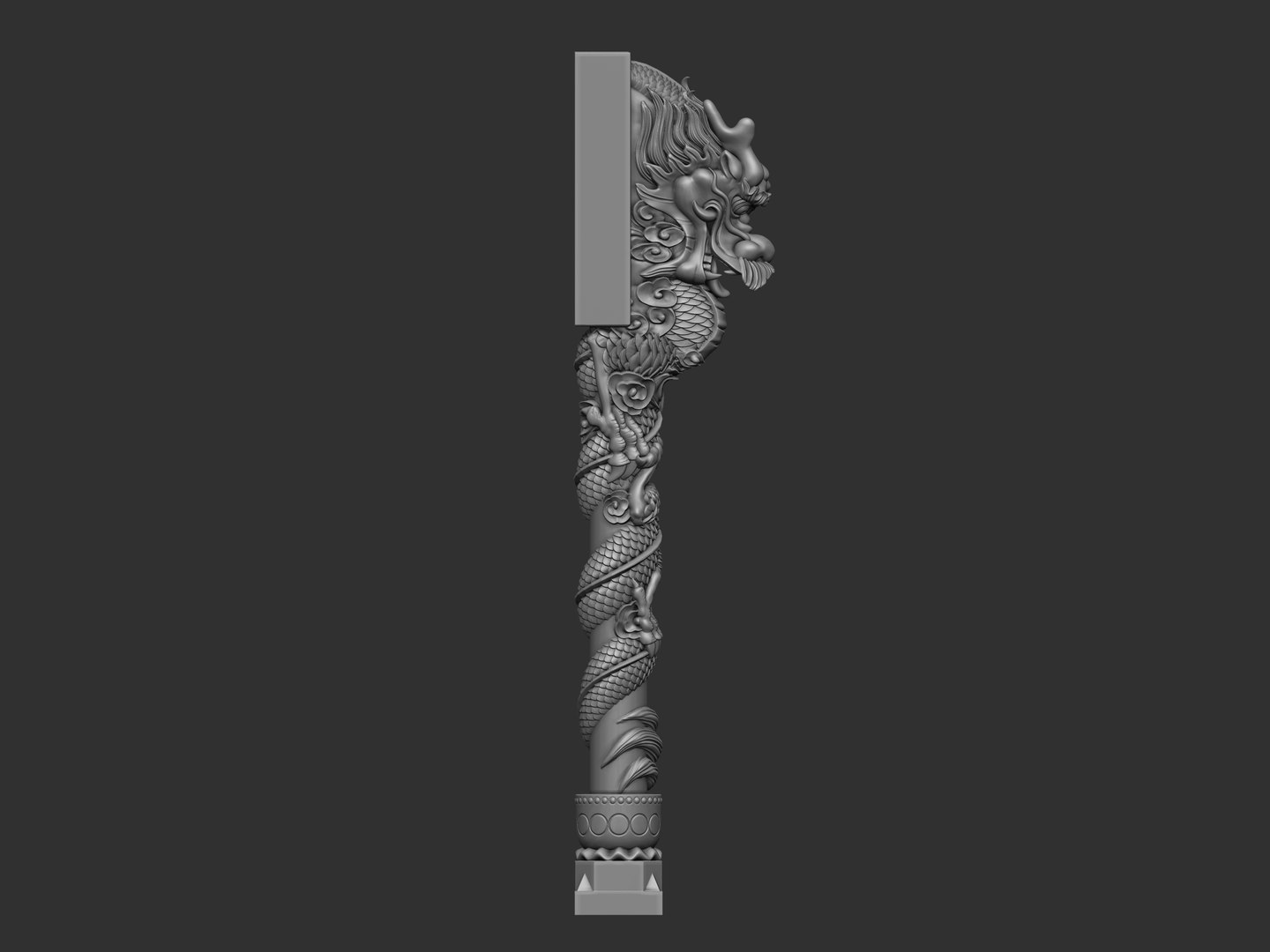 3D Dragon Pillar Model - TurboSquid 2044556